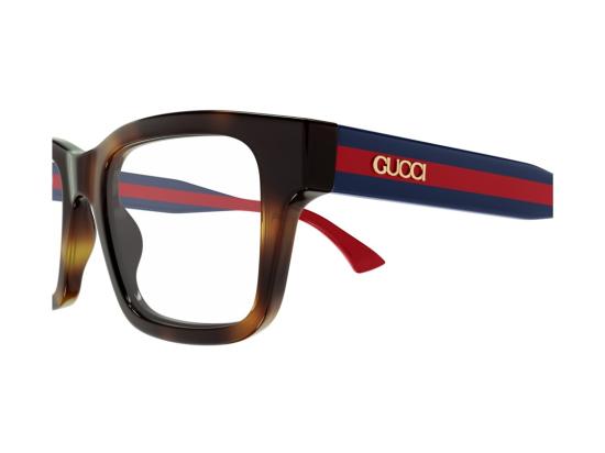 26FW 구찌 선글라스 Gg1865o 줄무늬 호피무늬 아세테이트 사각 안경 - GUCCI