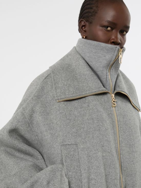 26FW 스포트막스 봄버 자켓 SPXEMIRO 022 GRIGIO MEDIO MELANGE - SPORTMAX