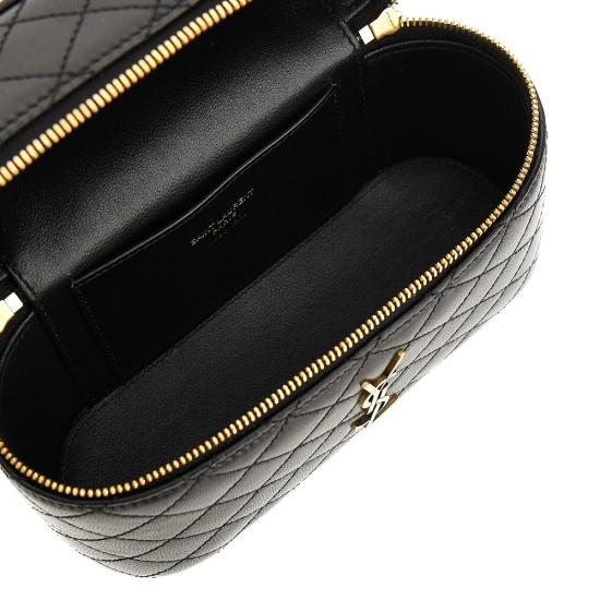 26FW 생로랑 램스킨 가비 베니티 백 7667311EL07 Black - SAINT LAURENT