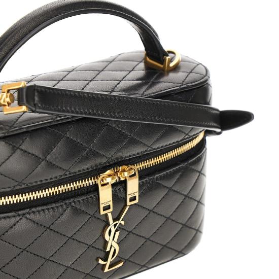 26FW 생로랑 램스킨 가비 베니티 백 7667311EL07 Black - SAINT LAURENT