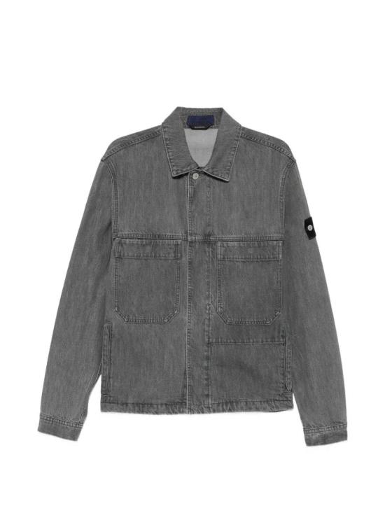 26FW 스톤 아일랜드 블루 린스 버튼 디테일 코치 재킷 L2S144100006S0J35 VJ604 GREY LIGHT WASH