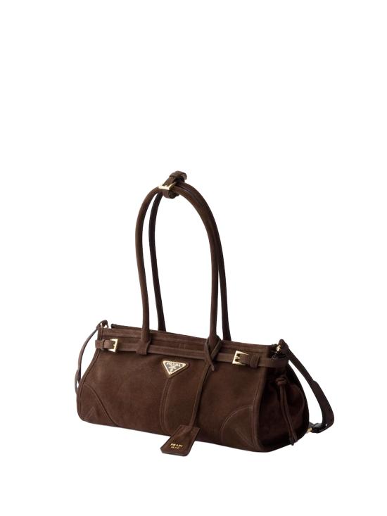 26FW 프라다 미디엄 사피아노 가죽 핸드백 1BA426 V MOM 2C4SF0003 MORO - PRADA