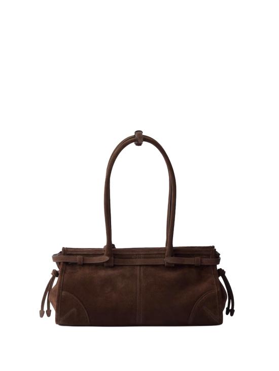 26FW 프라다 미디엄 사피아노 가죽 핸드백 1BA426 V MOM 2C4SF0003 MORO - PRADA