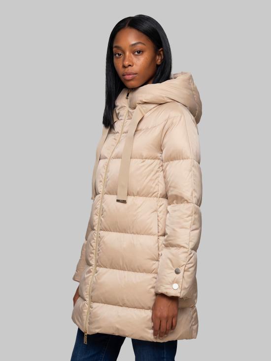 26FW 에르노 새틴 A 셰이프 다운 자켓 PI1304D BEIGE - HERNO