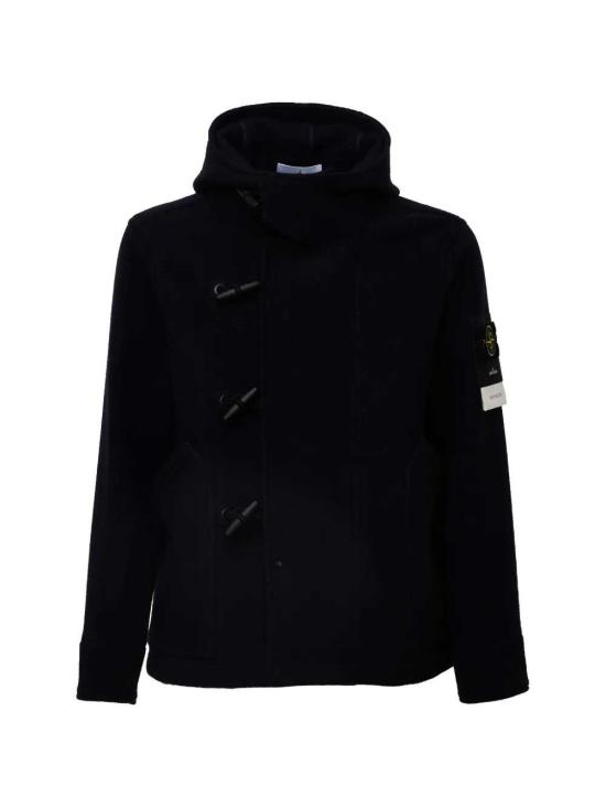 26FW 스톤 아일랜드 헤비 멜톤 울 캐시미어 쇼트 파카 L2S154100039S0453 V0020 NAVY BLUE