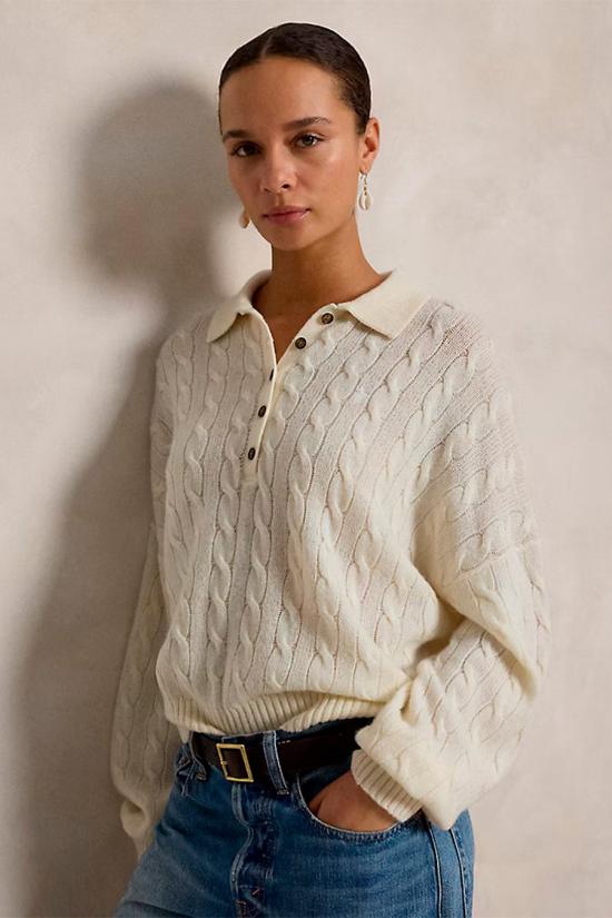 26FW 폴로 랄프로렌 스웨터 211B17767007 Cream - POLO RALPH LAUREN