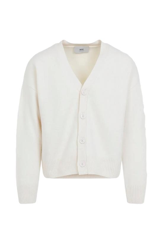 26FW 아미 톤온톤 하트 로고 캐시미어 울 가디건 HKC371 KN0071 BIANCO Bianco