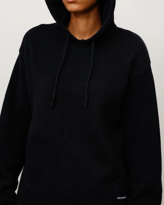 26FW 스투시 후드 티셔츠 117298 0001 BLACK - STUSSY