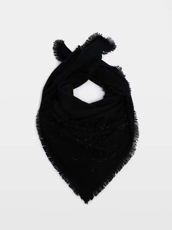  자딕앤볼테르 머플러/스카프 자딕 앤 볼테르 스티비 스트라스 웨스턴 스카프 블랙 - ZADIG & VOLTAIRE