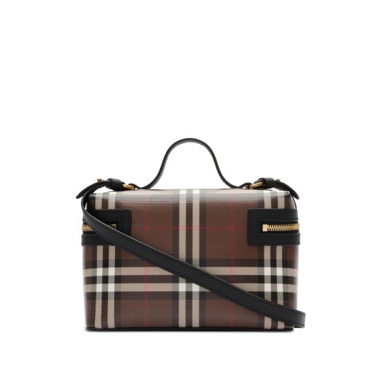26FW 버버리 토트백 8132098 LL VANITY C6741 BROWN BLACK - BURBERRY