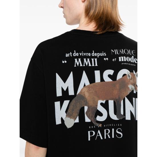 26FW 메종키츠네 탑 MQMJT02KJ0119 BLACK - MAISON KITSUNE