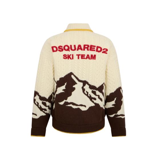 26FW 디스퀘어드2 가디건 D13245 S71HA1424 961 NEUTRALS BROWN - DSQUARED2