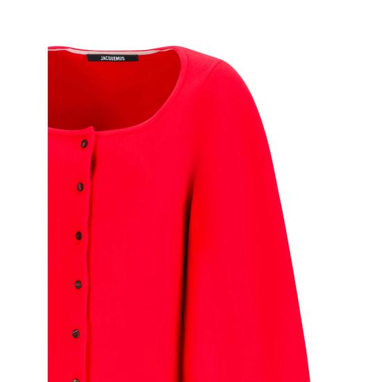 26FW 자크뮈스 가디건 CDW00845 AK00276 470 RED - JACQUEMUS
