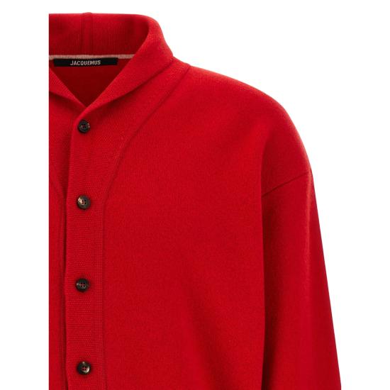 26FW 자크뮈스 가디건 CDM00586 AK00276 470 RED - JACQUEMUS