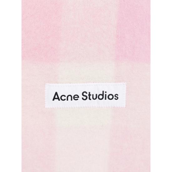 26FW 아크네 스튜디오 모헤어 체크 머플러 CA0084 CPKWH PINK WHITE - ACNE STUDIOS