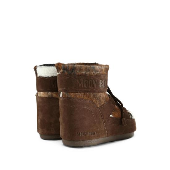 26FW 문부츠 아이콘 나일론 로우 부츠 80D1409930 AM04 BROWN WHITE - MOON BOOT