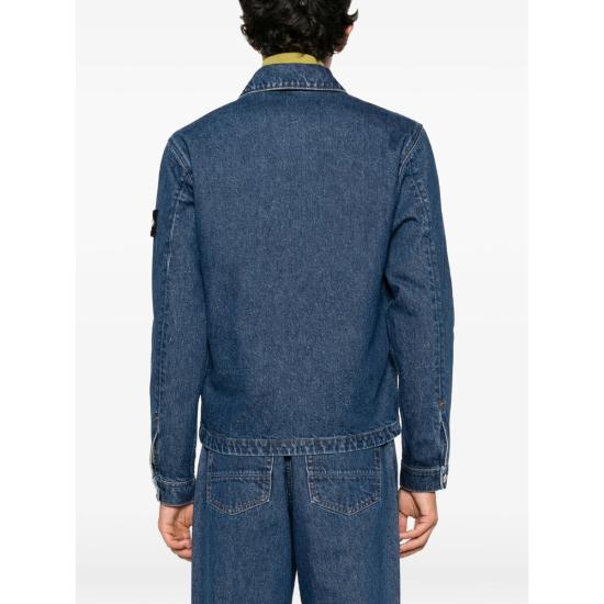 26FW 스톤 아일랜드 레이저 피그먼트 인디고 데님 바이커 자켓 144100006 S0J34 VJ202 BLUE - STONE ISLAND