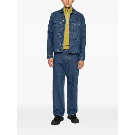 26FW 스톤 아일랜드 레이저 피그먼트 인디고 데님 바이커 자켓 144100006 S0J34 VJ202 BLUE - STONE ISLAND