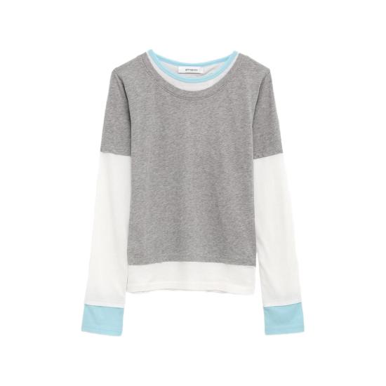 26FW 기마구아스 탑 TRIPLE TEE NAVGR GREY WHITE