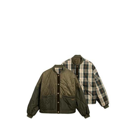 26FW 바버 봄버 자켓 LQU1922 OL71 GREEN NEUTRALS