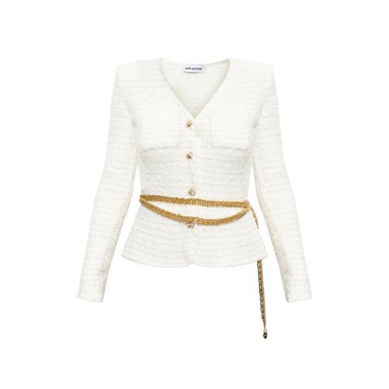 26FW 셀프 포트레이트 자켓 SC26 059C C CREAM WHITE