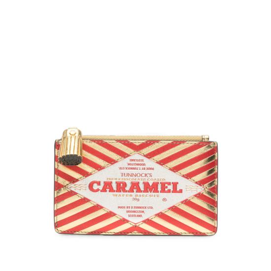 26FW 안야힌드마치 지갑 208239 AW260125 GOLD RED GOLD