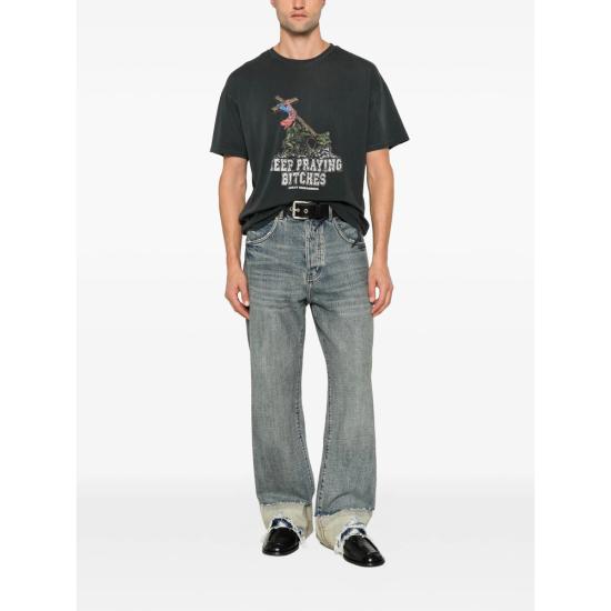 26FW 윌리 차바리아 탑 MUJTE018 011 062N BLACK GREY - WILLY CHAVARRIA