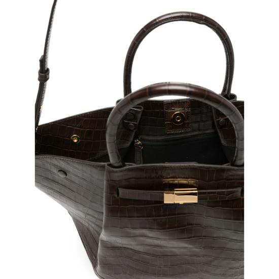 26FW 드멜리어 토트백 N81MIDI NEW YO CROCEFFECT DKCHO BROWN - DEMELLIER