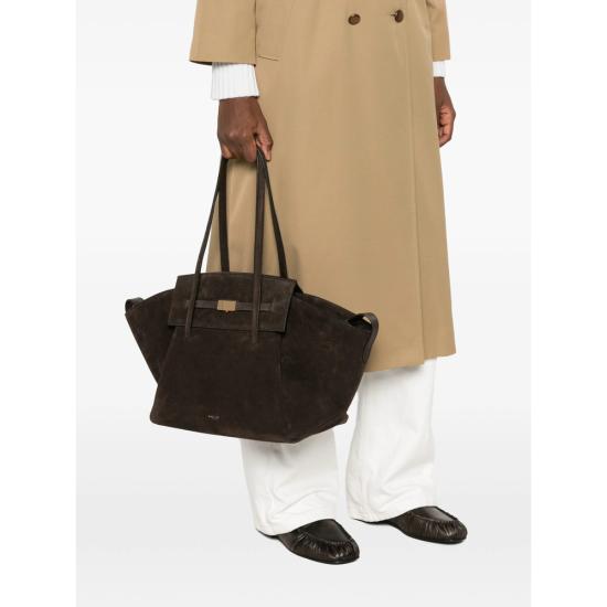 26FW 드멜리어 토트백 D191THE BROOCK SUEDESMOOT DKCHO BROWN - DEMELLIER