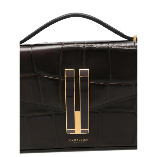 26FW 드멜리어 클러치/파우치 N105VANCOUVER LARGECROC DKCHO BROWN - DEMELLIER