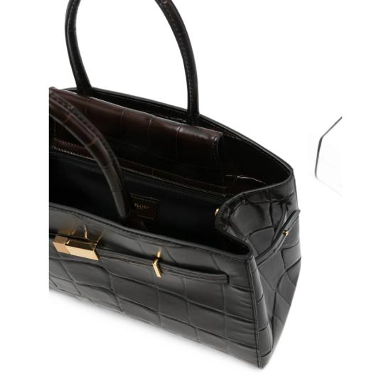 26FW 드멜리어 The Midi Hudson 미디 허드슨 토트백 D111THE MIDI H LARGECROC DKCHO BROWN - DEMELLIER
