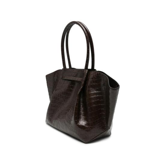 26FW 드멜리어 토트백 D90 NEW YORK CROCEFFECT DKCHO BROWN - DEMELLIER