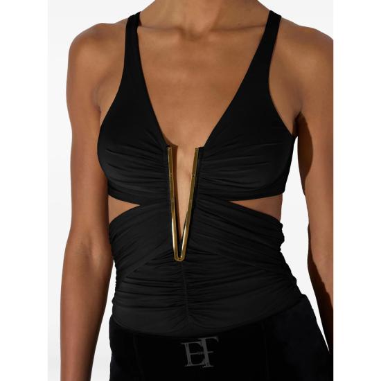 26FW 엘리자베타프랜치 민소매 티셔츠 BO04867E2 110 BLACK - ELISABETTA FRANCHI