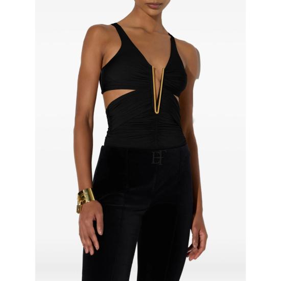 26FW 엘리자베타프랜치 민소매 티셔츠 BO04867E2 110 BLACK - ELISABETTA FRANCHI