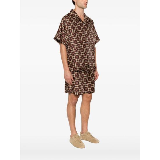 26FW 아미리 반팔 셔츠 AM426SH027 004D BROWN YELLOW - AMIRI