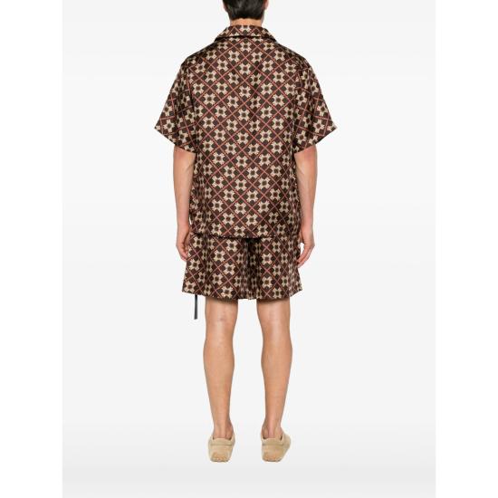 26FW 아미리 반팔 셔츠 AM426SH027 004D BROWN YELLOW - AMIRI