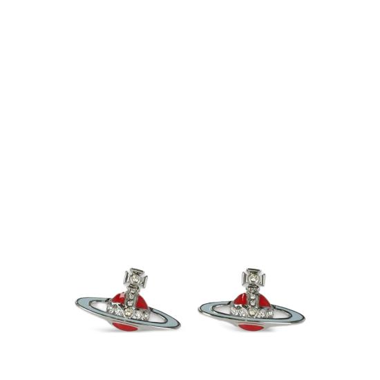 26FW 비비안웨스트우드 네오 바스 릴리프 이어링 62010039 02P713 P713 SILVER RED