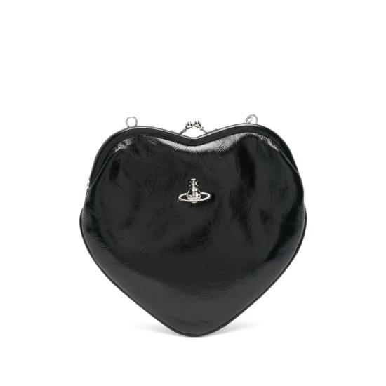 26FW 비비안웨스트우드 벨 하트 프레임 퍼스 4B01000CW L00EO N401 BLACK