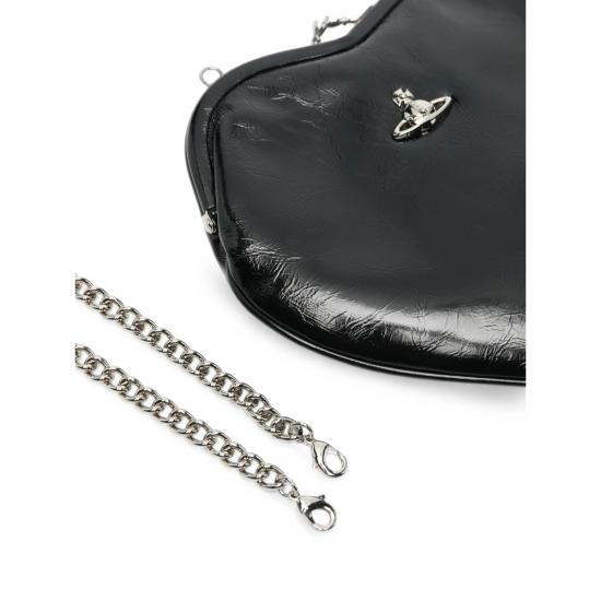 26FW 비비안웨스트우드 벨 하트 프레임 퍼스 4B01000CW L00EO N401 BLACK - VIVIENNE WESTWOOD