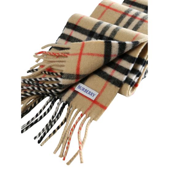 26FW 버버리 슬림 체크 캐시미어 스카프 8113377 MU CHK CAS B9719 NEUTRALS BLACK - BURBERRY