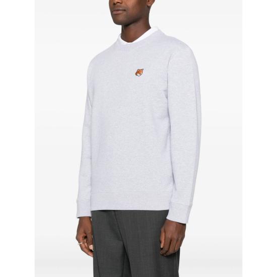 26FW 메종키츠네 폭스 헤드 레귤러 폴로 티셔츠 PM00303KM0340 LGRME GREY - MAISON KITSUNE