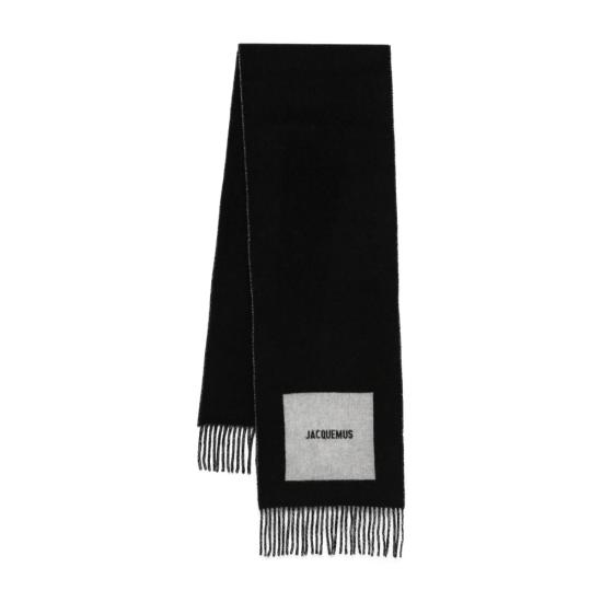 26FW 자크뮈스 롱드 카레 울 머플러 ACU00579 AOT4044 090 BLACK GREY