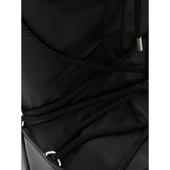 26FW 문부츠 아이콘 글랜스 플래티넘 새틴 부츠 80D1401680 N001 BLACK - MOON BOOT
