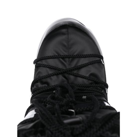 26FW 문부츠 아이콘 글랜스 플래티넘 새틴 부츠 80D1401680 N001 BLACK - MOON BOOT