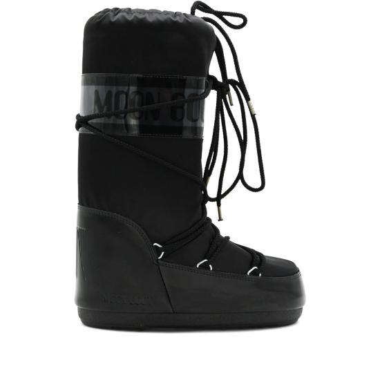 26FW 문부츠 아이콘 글랜스 플래티넘 새틴 부츠 80D1401680 N001 BLACK