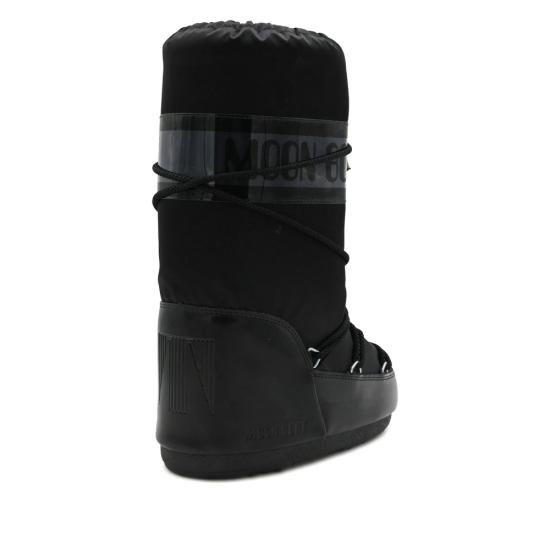 26FW 문부츠 아이콘 글랜스 플래티넘 새틴 부츠 80D1401680 N001 BLACK - MOON BOOT