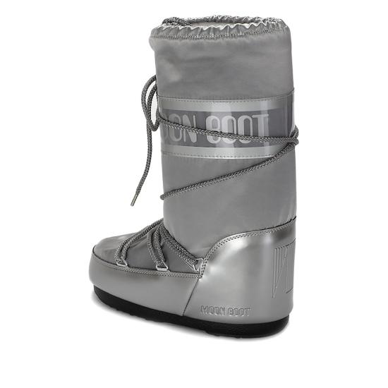26FW 문부츠 아이콘 글랜스 플래티넘 새틴 부츠 80D1401680 H001 GREY - MOON BOOT