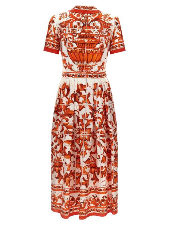 26FW 돌체앤가바나 미디 원피스 F6TVLTGDDRES9000 Orange - DOLCE & GABBANA