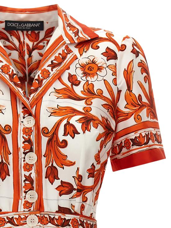 26FW 돌체앤가바나 미디 원피스 F6TVLTGDDRES9000 Orange - DOLCE & GABBANA