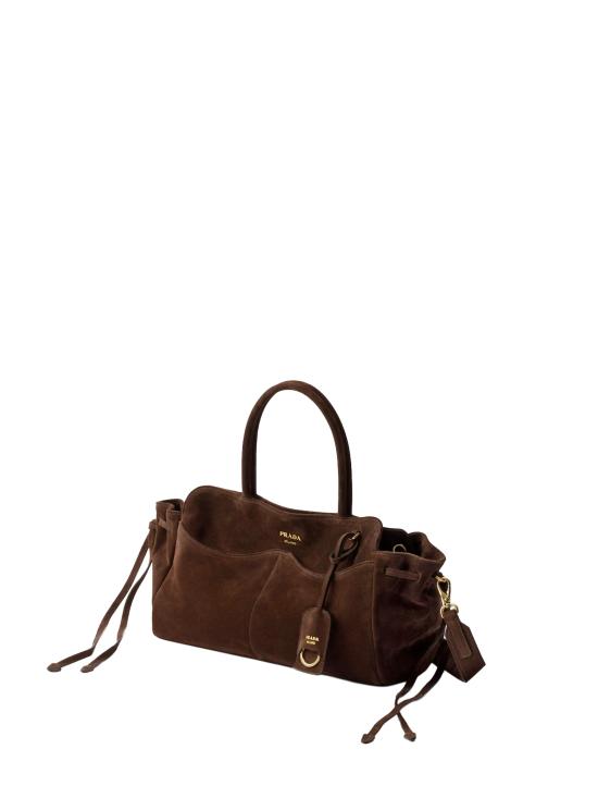 26FW 프라다 캐리 라지 스웨이드 백 1BG650 V MOY 2C4SF0003 MORO - PRADA